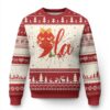 Funny Xmas Kamala Ugly Christmas Sweater Comma La Harris Bauble TS09