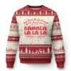 Funny Xmas Kamala Ugly Christmas Sweater Deck The Halls With Female Leaders Harris President TS09