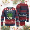 Funny Weed Xmas Ugly Christmas Sweater Let's Get Lit Christmas Tree Cannabis TS09