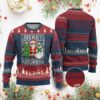 Funny Weed Xmas Ugly Christmas Sweater Merry Kushmas Naughty Santa Snowman Cannabis 420 TS09