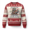 Funny Xmas Raccoon Ugly Christmas Sweater Sorry Santa I've Been Feral TS09