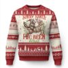 Funny Xmas Raccoon Ugly Christmas Sweater Sorry Santa I've Been Feral Reindeer TS09