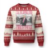 Funny Xmas Trump Ugly Christmas Sweater Ill Be Home For Christmas Santa Daddy's Home Pajamas TS10