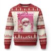 Pink Santa Retro Christmas Ugly Christmas Sweater Blowing Bubble Pink Xmas Matching Family Group Party TS10