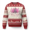 Christmas Pink Ugly Christmas Sweater Leopard Print Trees TS10