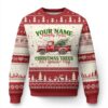 Xmas Family Ugly Christmas Sweater Custom Name Family Farm Xmas Trees Vintage Truck TS11