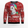 Unicorn Ew People Ugly Christmas Sweater