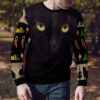 Black Cat Cute Face Ugly Christmas Sweater