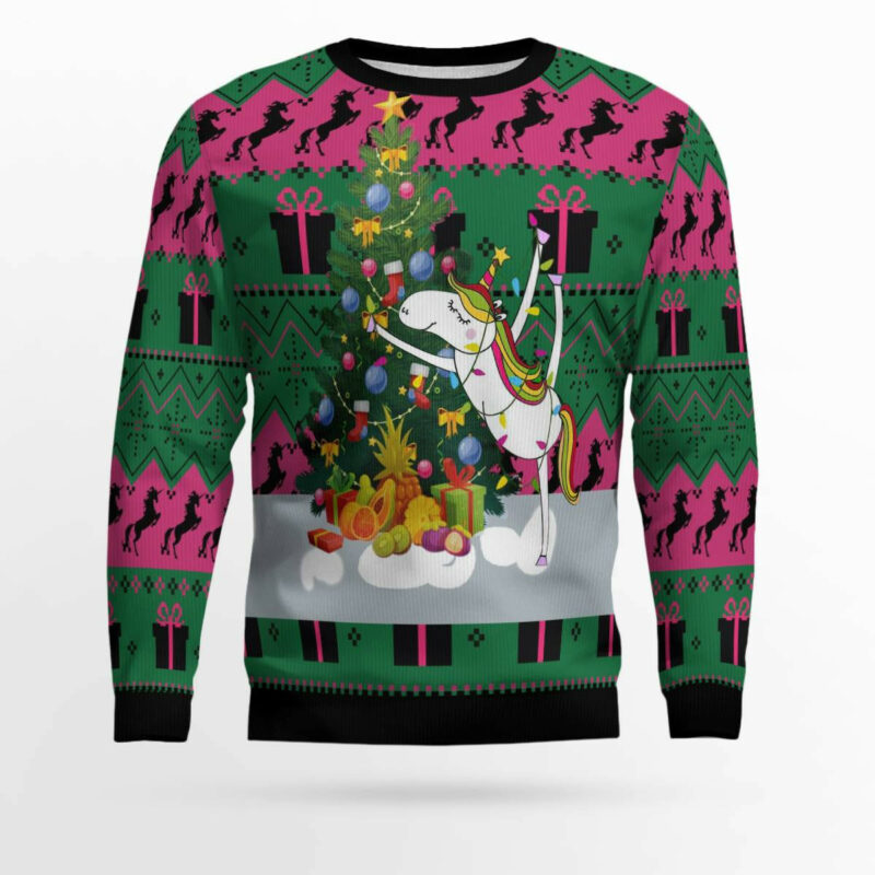 Christmas Tree Unicorn Ugly Christmas Sweater