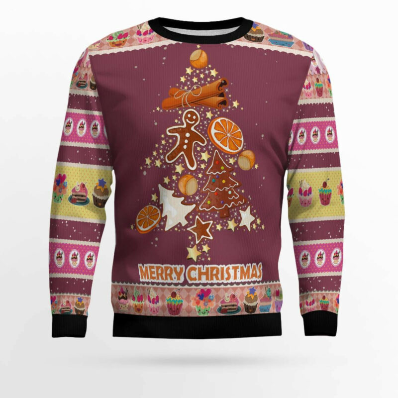 Gingerbread Christmas Tree Ugly Christmas Sweater