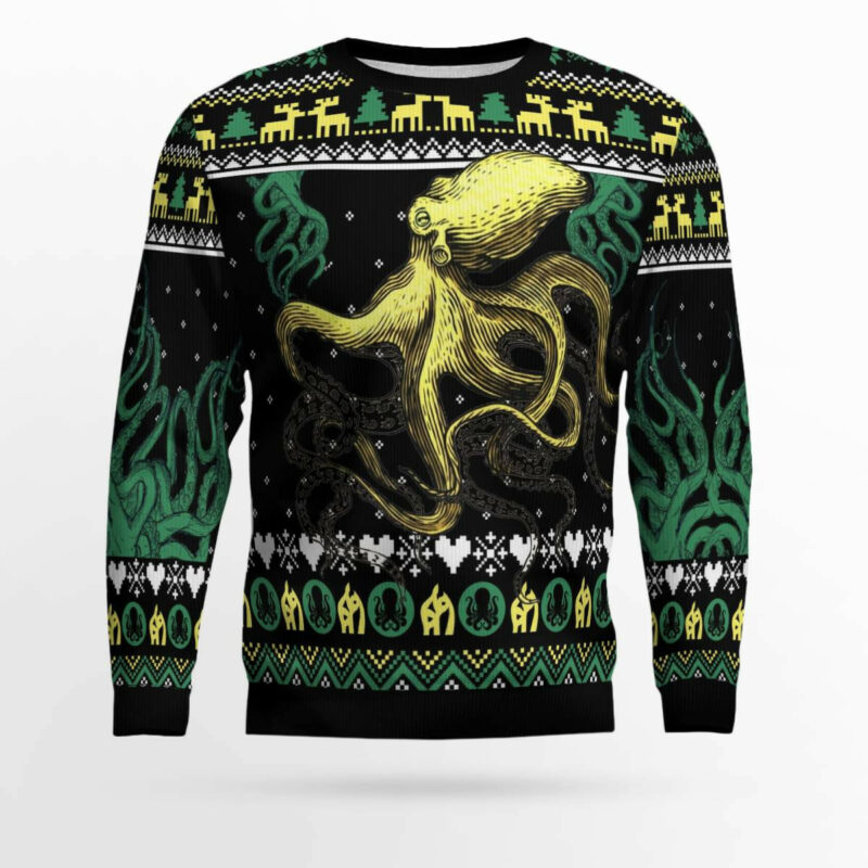 Octopus Cool Ugly Christmas Sweater