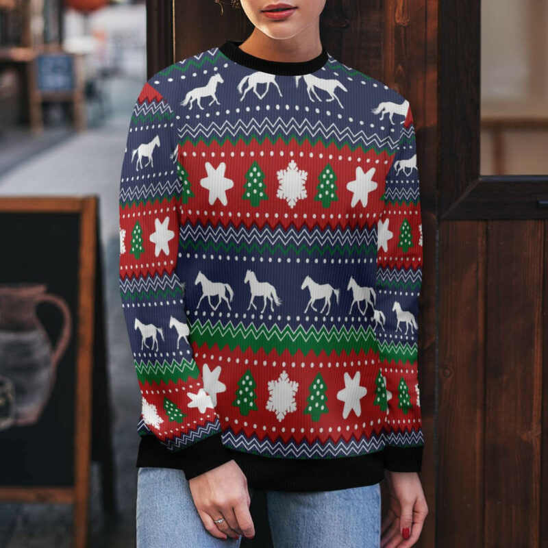 Amazing Horses Ugly Christmas Sweater