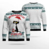 Black Cat Naughty List Ugly Christmas Sweater