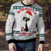 Black Cat Naughty List Ugly Christmas Sweater