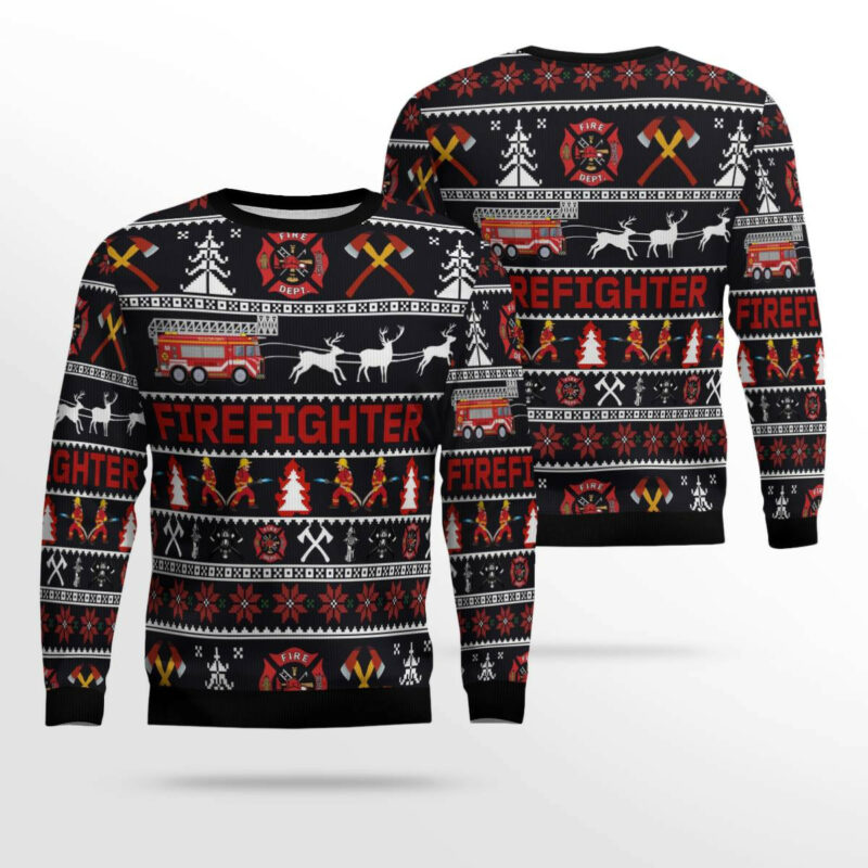 Firefighter Christmas Ugly Christmas Sweater