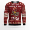 Rooster Tada Ugly Christmas Sweater