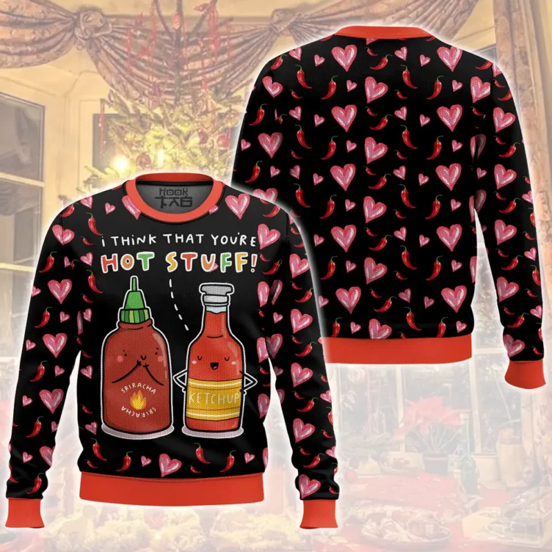 "You Are Hot Stuff" Valentine Funny Sweater