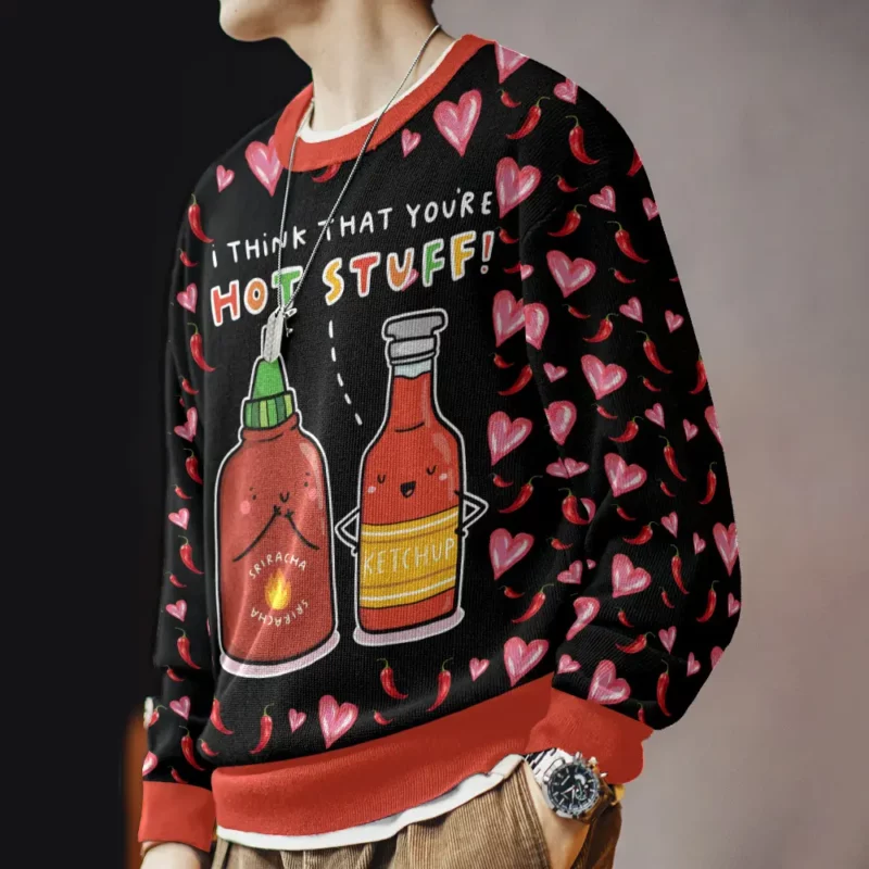 "You Are Hot Stuff" Valentine Funny Sweater