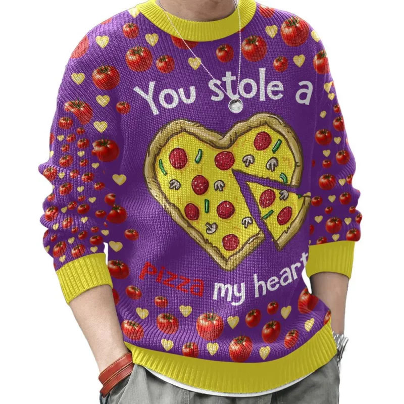 "You Stole a Pizza My Heart" Valentine Funny Sweater