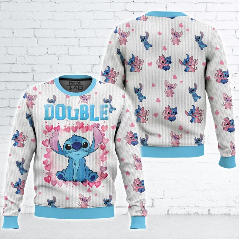 ''Double-Trouble'' Couple Funny Valentine Sweater