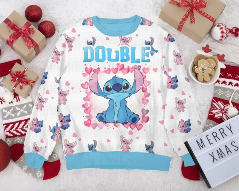 ''Double-Trouble'' Couple Funny Valentine Sweater