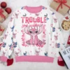 ''Double-Trouble'' Couple Funny Valentine Sweater