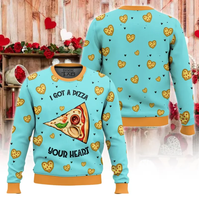 ''Pizza My Heart'' Couple funny Valentine Sweater