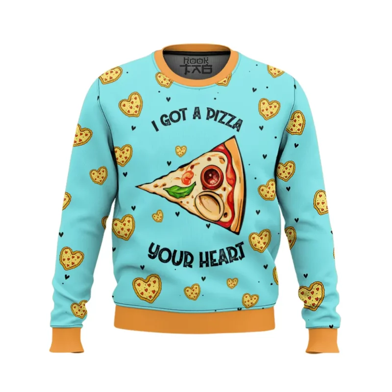 ''Pizza My Heart'' Couple funny Valentine Sweater