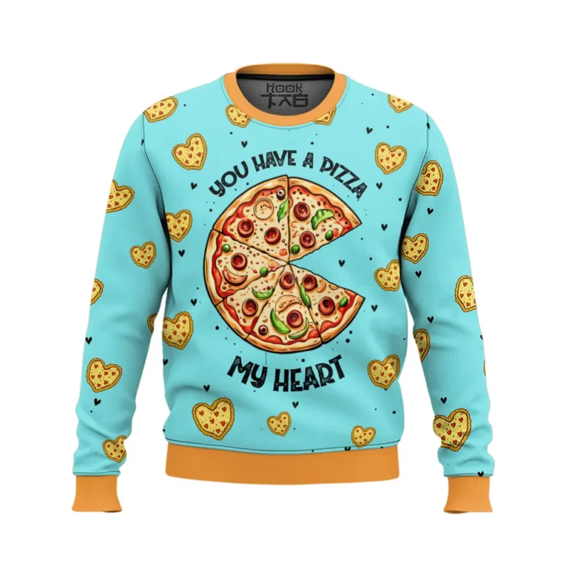 ''Pizza My Heart'' Couple funny Valentine Sweater