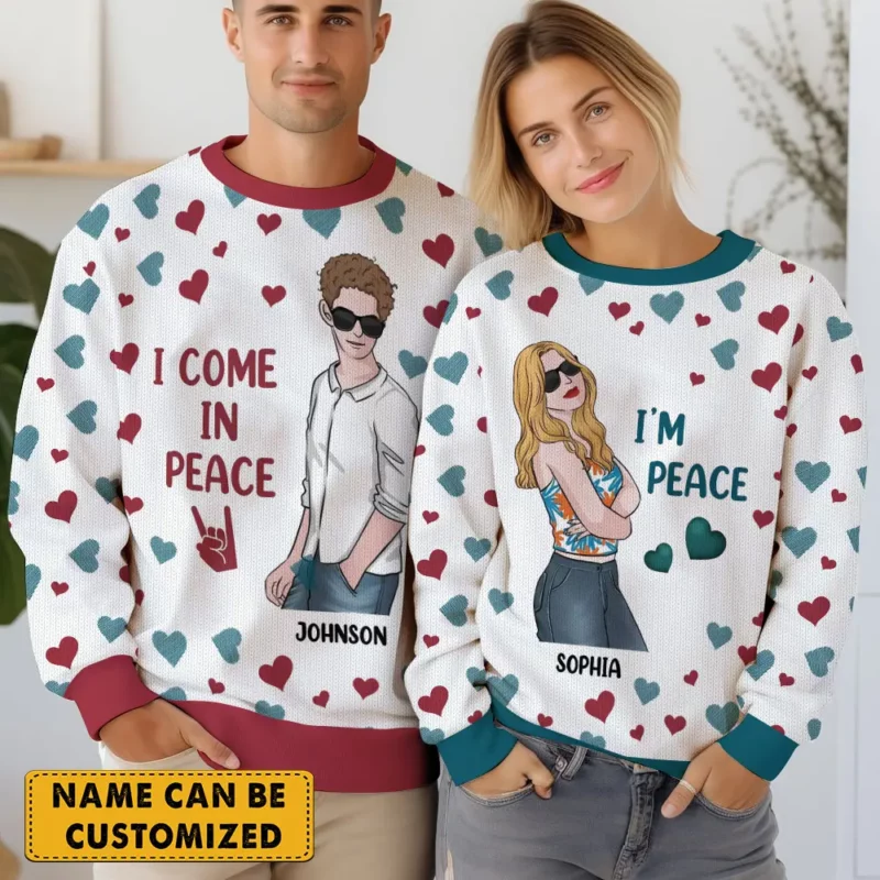 Personalized Couple funny Valentine Sweater