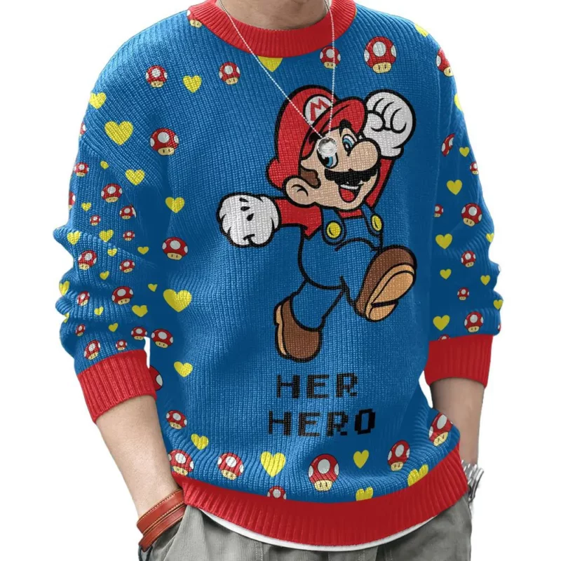 Super Mario Couple Funny Valentine Sweater