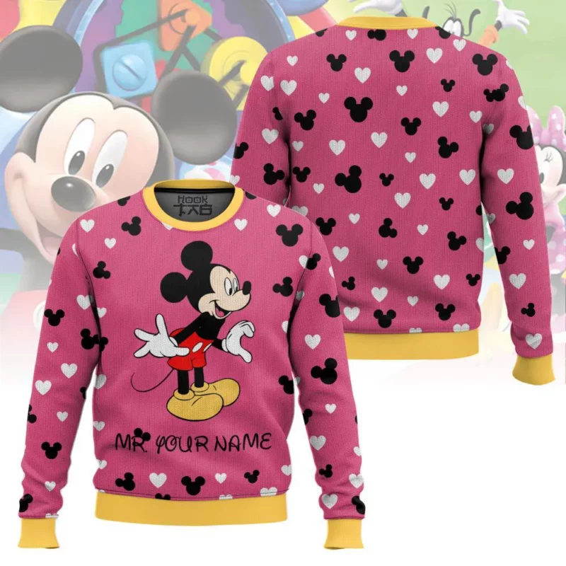 Mickey Personalized Couple funny Valentine Sweater