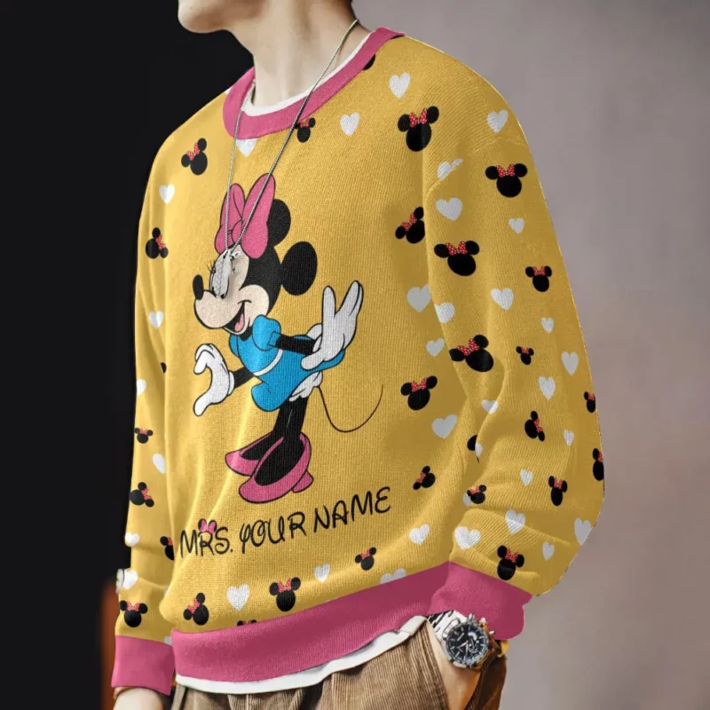 Mickey Personalized Couple funny Valentine Sweater