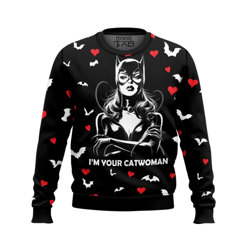 "Batman and Catwoman" Couple Valentine Sweater