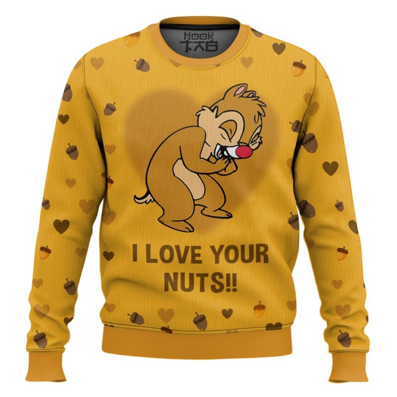 "Chip and Dale" Couple funny Valentine Sweater