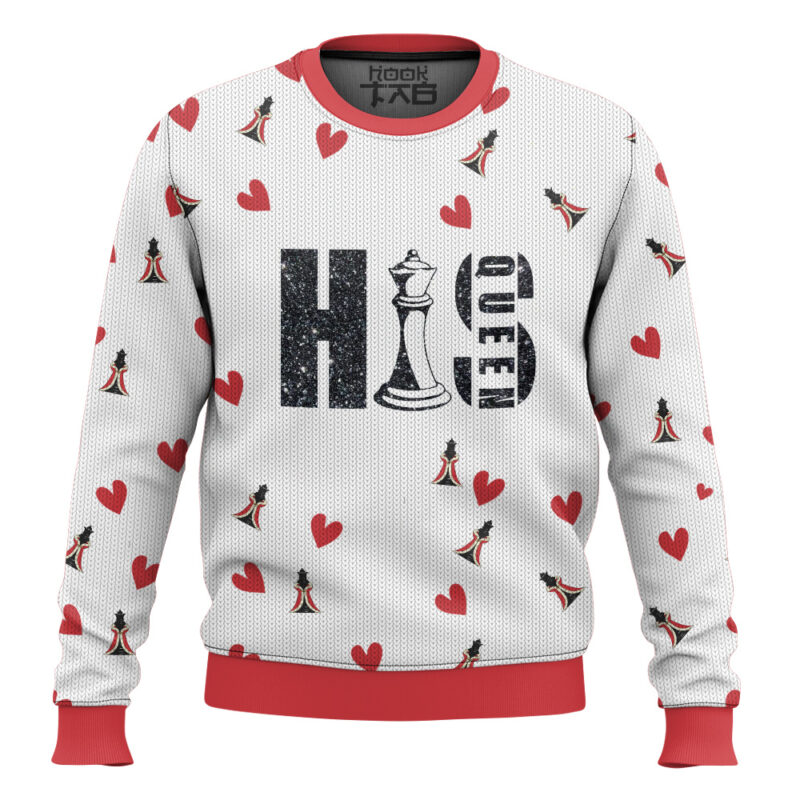 King Queen Gambit Couple Valentine Funny Sweater