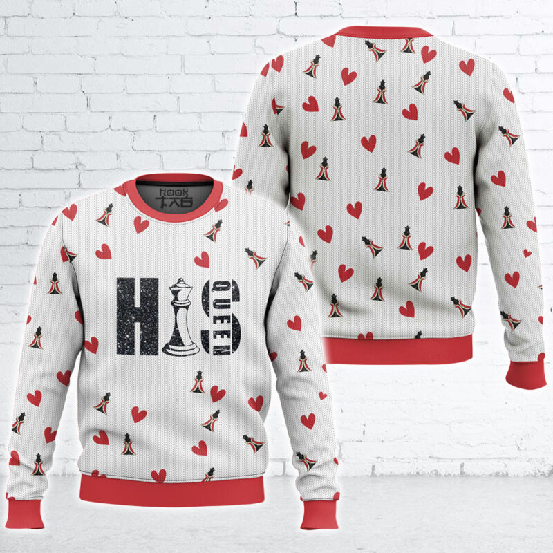 King Queen Gambit Couple Valentine Funny Sweater