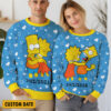 "The Simpsons Famiy" Personalized Couple funny Valentine Sweater