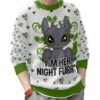 "Light and Night Furry" Couple funny Valentine Sweater