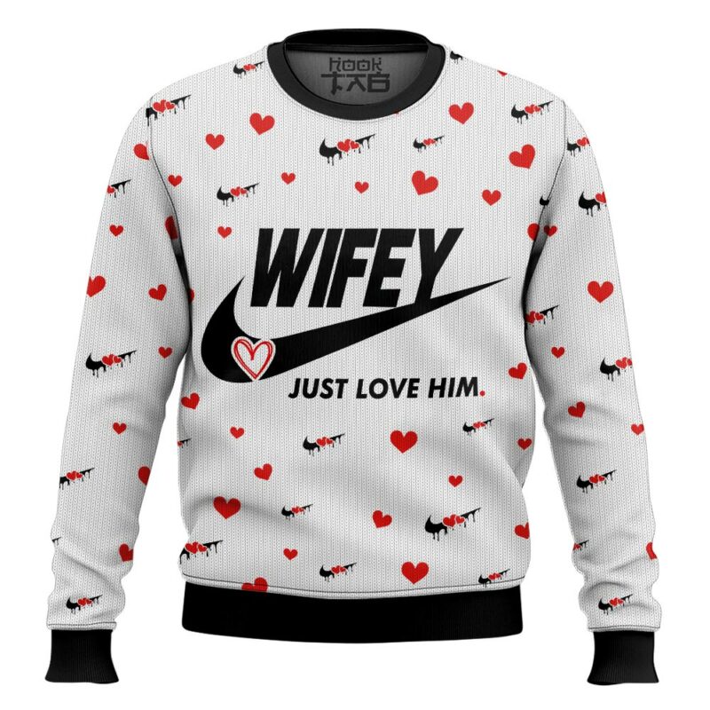 Just love Hubby and Wifey Couple funny Valentine Sweater