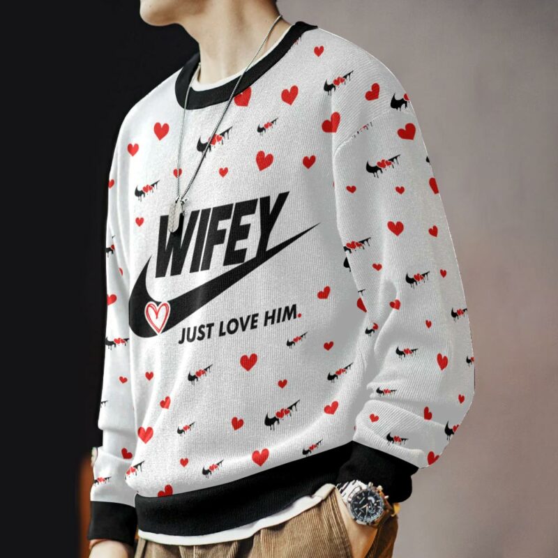 Just love Hubby and Wifey Couple funny Valentine Sweater