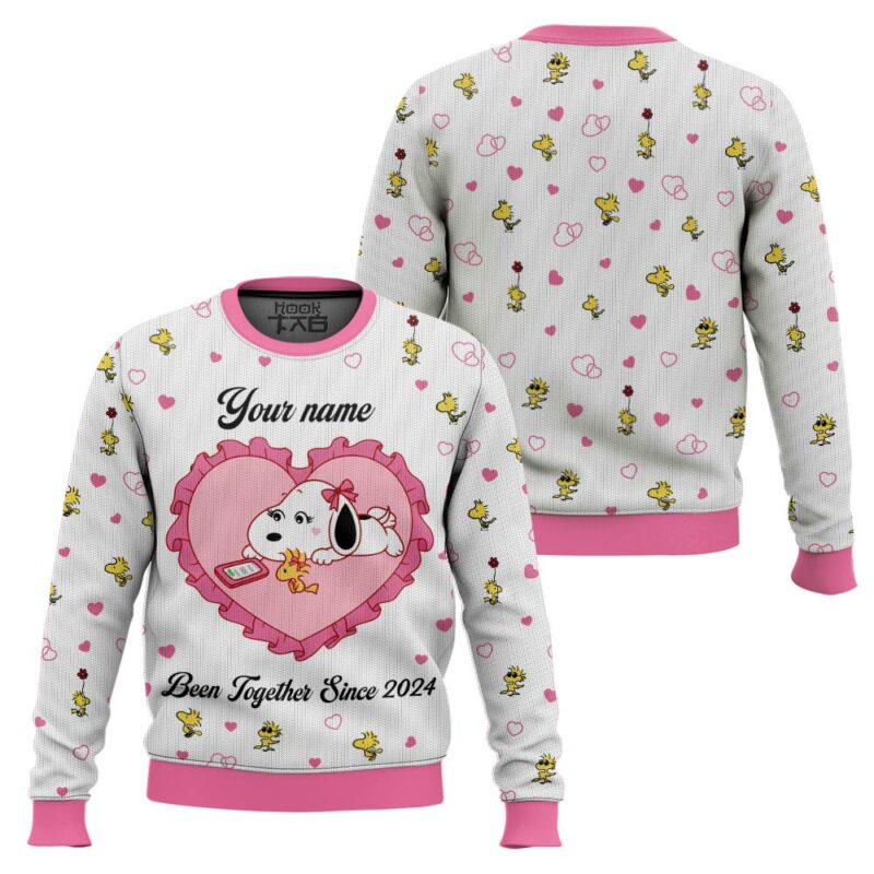 Snoopy Personalized Couple Valentine Funny Sweater