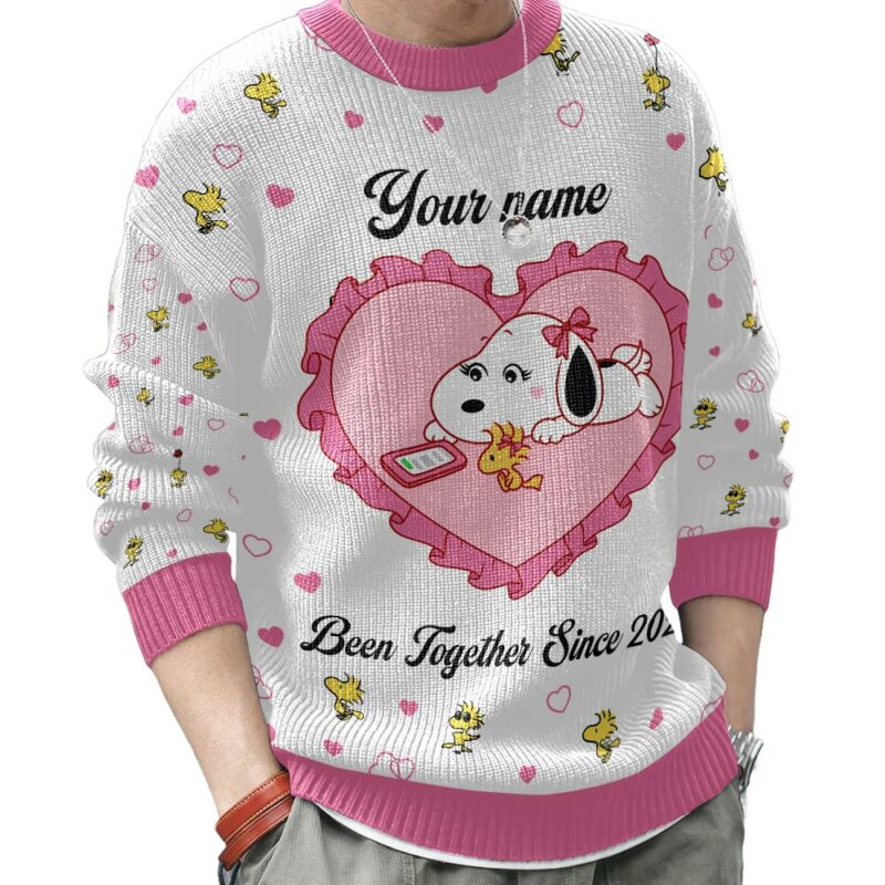 Snoopy Personalized Couple Valentine Funny Sweater