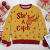 She’s a Catch, He’s a Keeper Valentine Couple Sweater