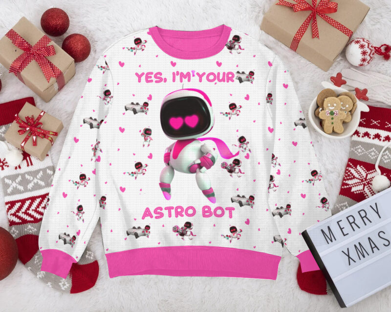 Astro Bot Valentine Couple Sweater