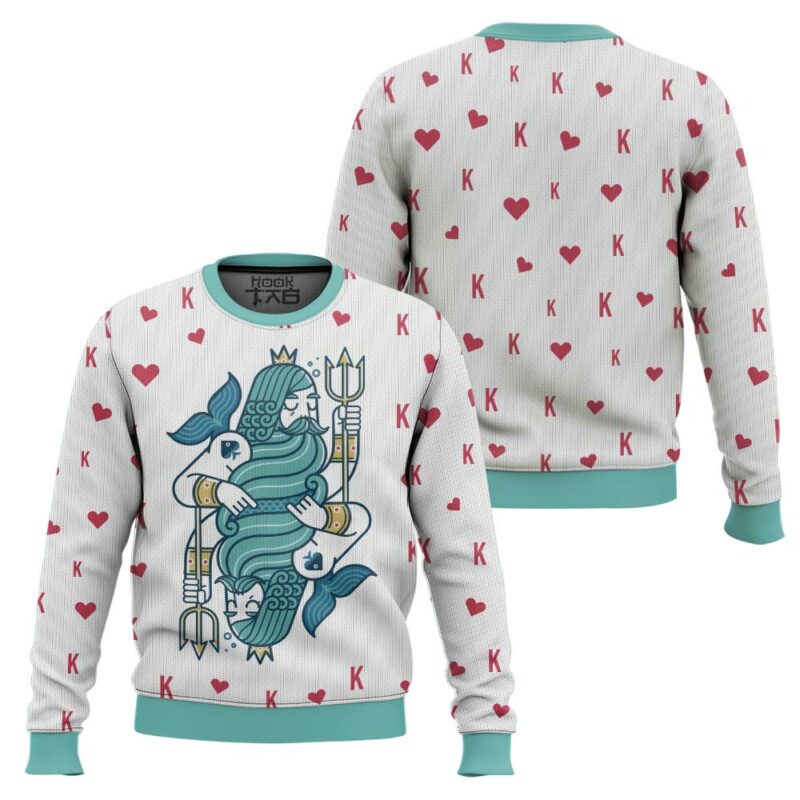 "King and Queen of the Ocean" Valentine Couple Sweater