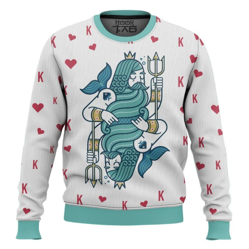 "King and Queen of the Ocean" Valentine Couple Sweater