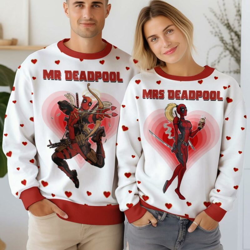 Mr Pool and Mrs Pool Vanetine Couple Sweater