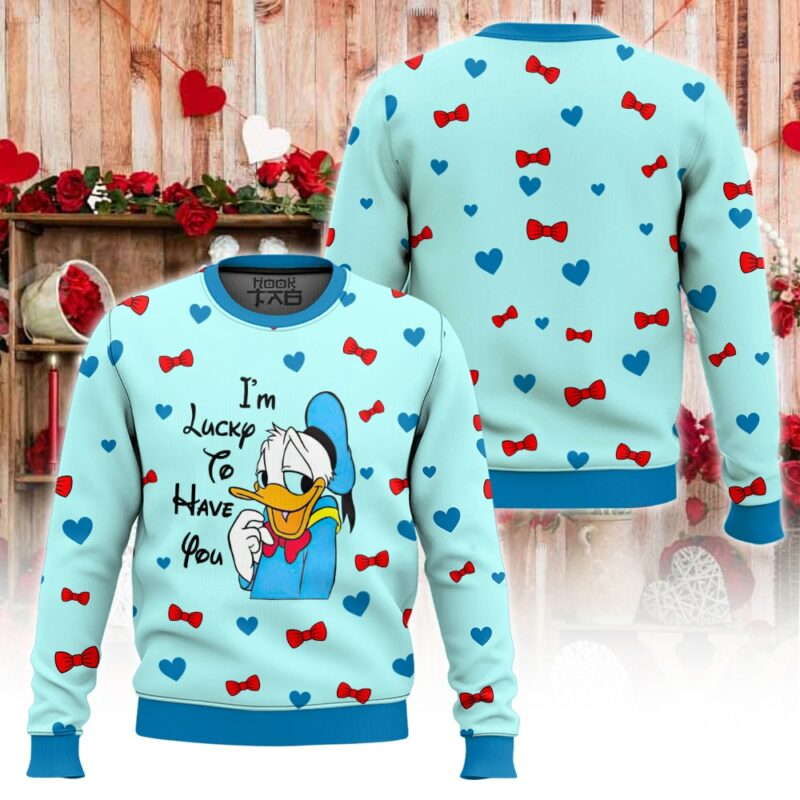 "Donald Duck and Daisy" Valentine Couple Sweater