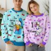 "Donald Duck and Daisy" Valentine Couple Sweater